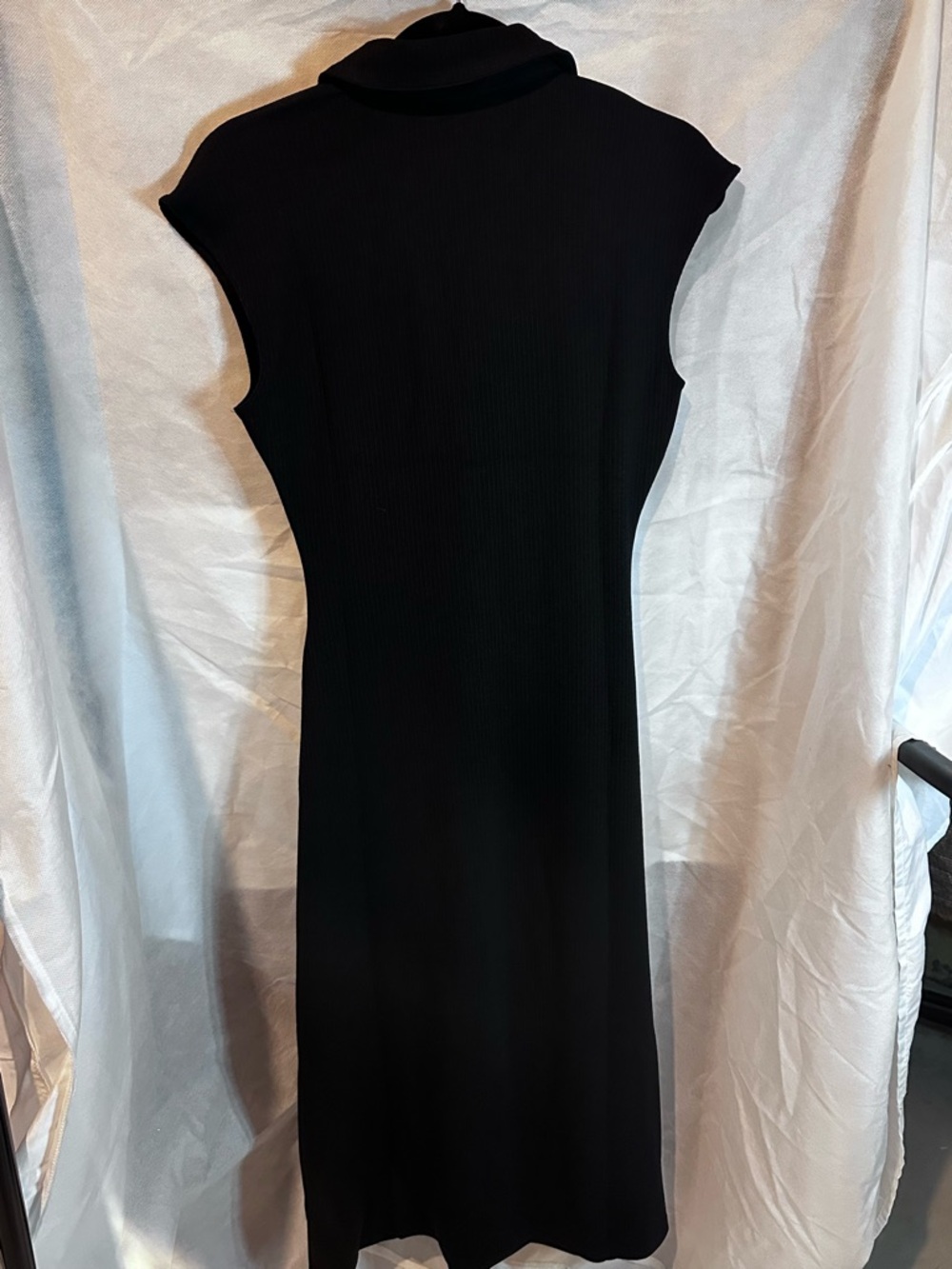 a new day Black Ribbed V-Neck Midi Dress - Picture 4 of 6